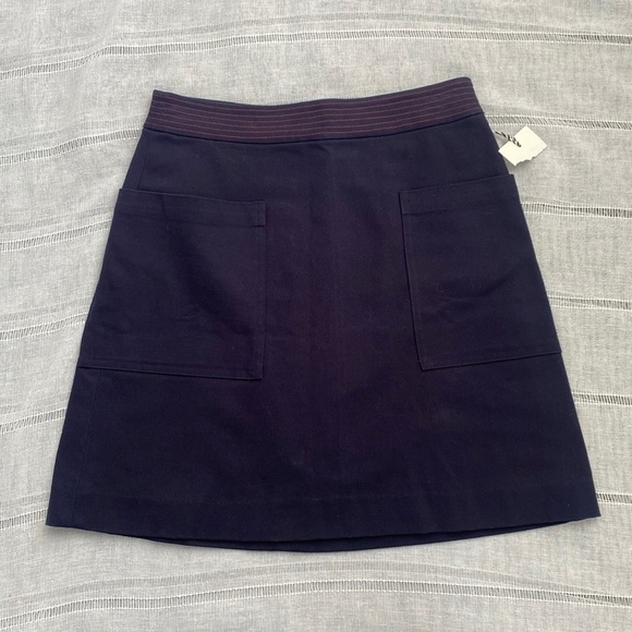 1901 NWOT navy mini skirt with front pockets. - Picture 1 of 13